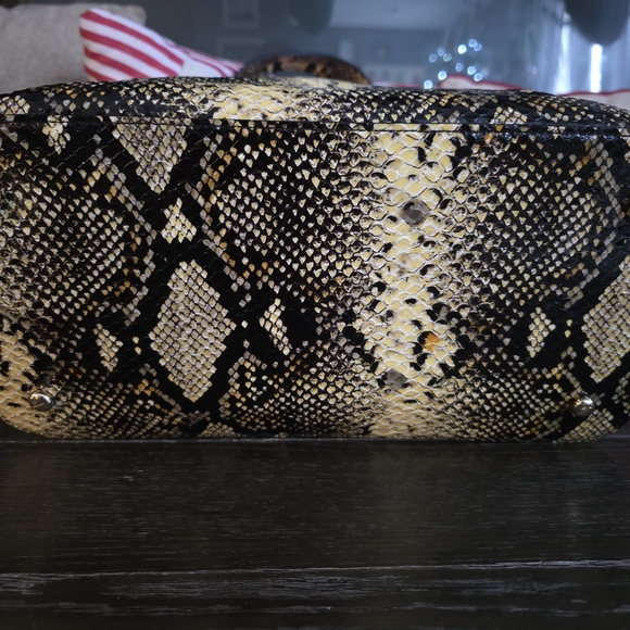 NWOT Henri Bendel W57TH Satchel Python Embossed Leather w/dustbag - Picture 7 of 16